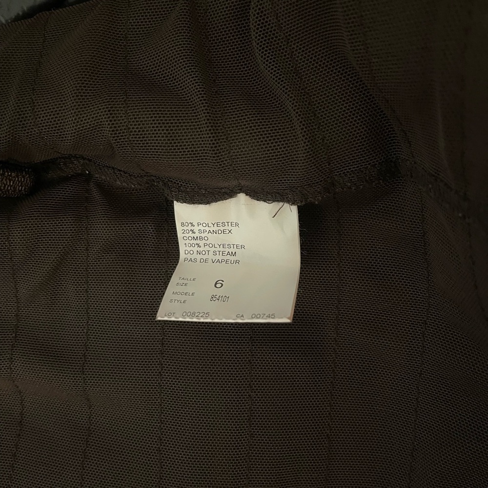 2/$22. JS Collections Chocolate Brown Pencil Skirt with Horizontal Pleating - Picture 6 of 6